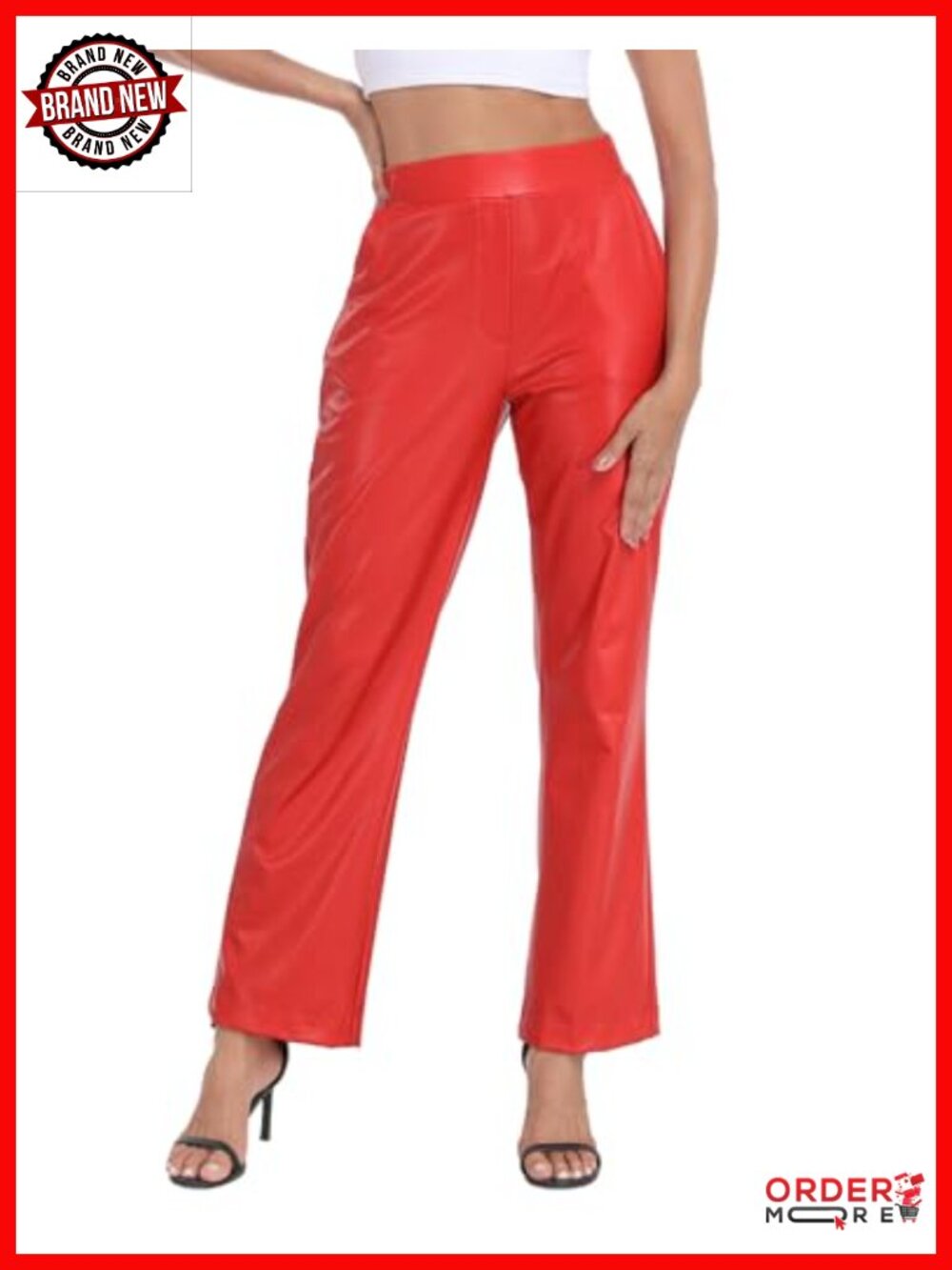 Faux Leather Flare Pants